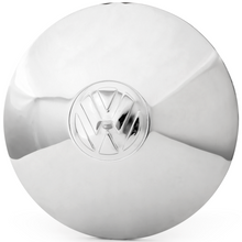 Cargar imagen en el visor de la galería, TAPÓN DE BOLA CROMADO PARA RIN DE 4 BIRLOS CON EMBLEMA VW EN RELIEVE (EMBLEMA CHICO)