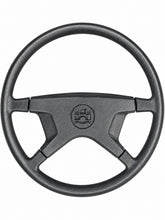 Cargar imagen en el visor de la galería, Volante Wolfsburg negro para VW Vocho, Sedán, Caribe y Atlantic, vista frontal