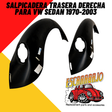 Cargar imagen en el visor de la galería, SALPICADERA TRASERA DERECHA VW SEDAN MODERNO - Escarabajo Refacciones & Accesorios