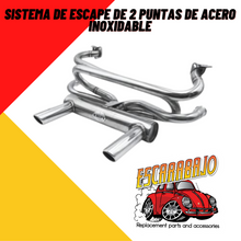 Cargar imagen en el visor de la galería, Sistema de escape de 2 puntas de acero inoxidable - Escarabajo Refacciones & Accesorios