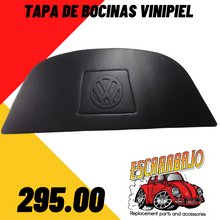 Load image into Gallery viewer, TAPA DE BOCINAS VINIPIEL NEGRA VOLKSWAGEN SEDAN - Escarabajo Refacciones & Accesorios