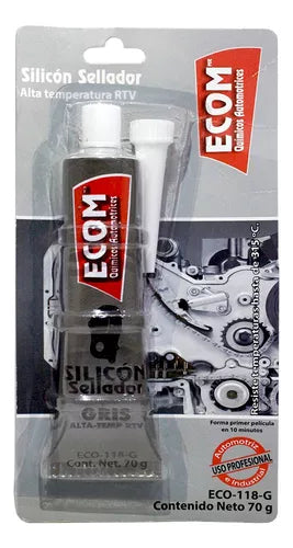 Silicón Sellador de Alta Temperatura RTV ECO Gris