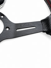 Cargar imagen en el visor de la galería, Volante Deportivo NARDI 350 mm Cóncavo Negro de Cuero Perforado

