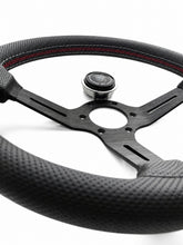 Cargar imagen en el visor de la galería, Volante Deportivo NARDI 350 mm Cóncavo Negro de Cuero Perforado

