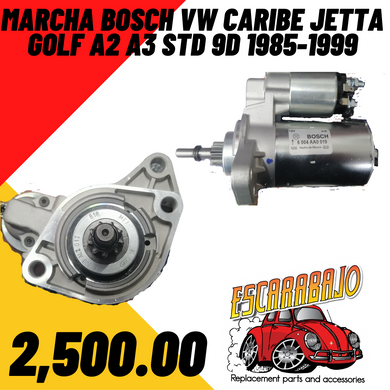 Marcha bosch Vw Caribe Jetta Golf A2 A3 Std 9d 1985-1999 - Escarabajo Refacciones & Accesorios