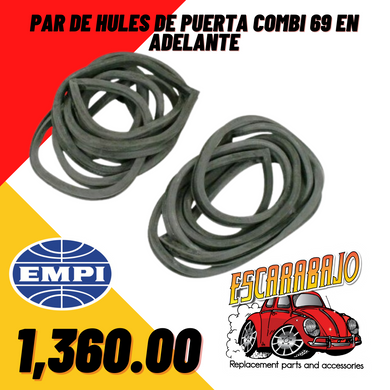 PAR DE HULES DE PUERTA COMBI 69 EN ADELANTE - Escarabajo Refacciones & Accesorios