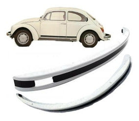 PAR DE DEFENSAS BLANCAS VOCHO 74-03 VW SEDAN - Escarabajo Refacciones & Accesorios